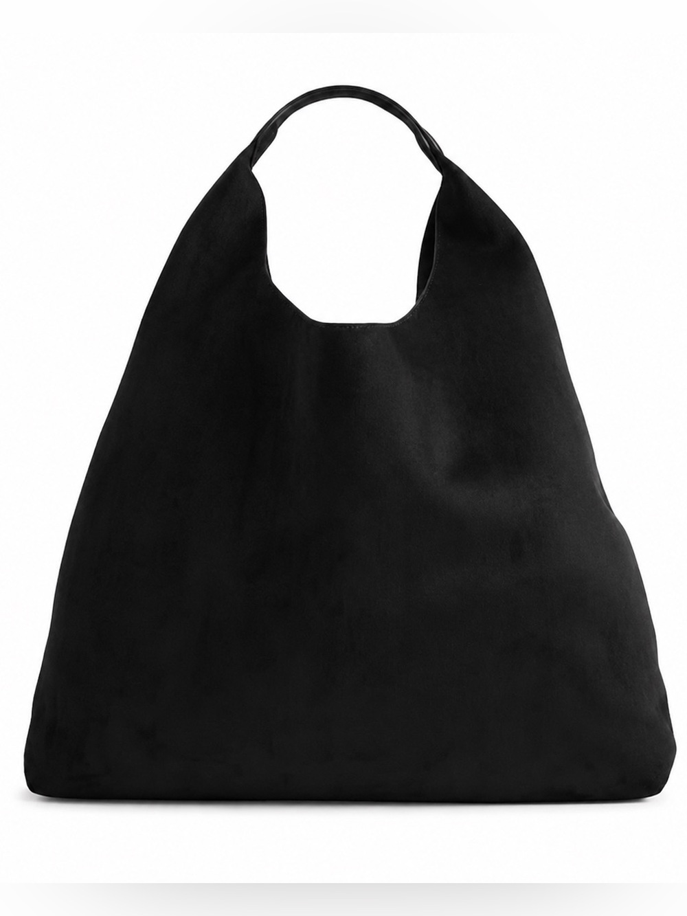 Banana Republic x Gap Vegan Suede Slouchy Large Black Shoulder Hobo Bag